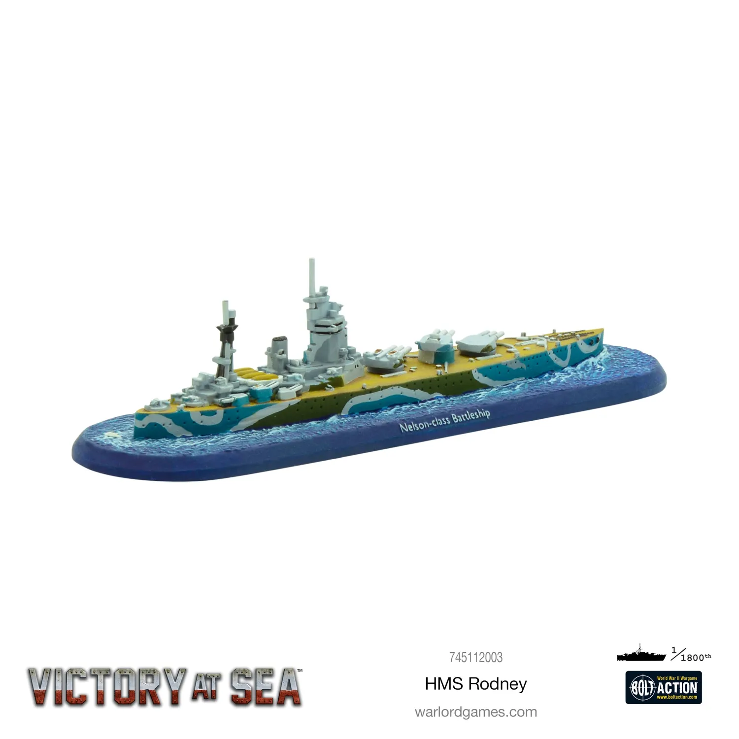 Victory at Sea HMS Rodney navire résine métal