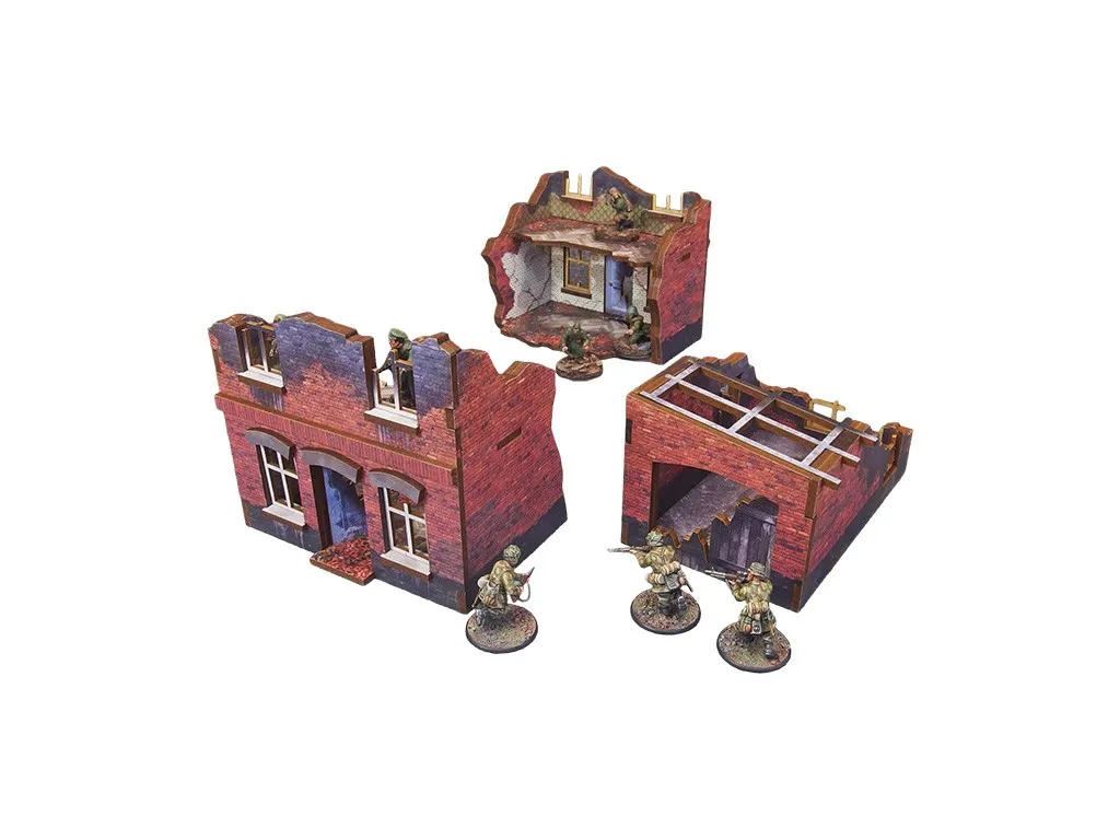 Des Tranchées aux Barricades Maison avec garage Stalingrad décor 28mm prépeint