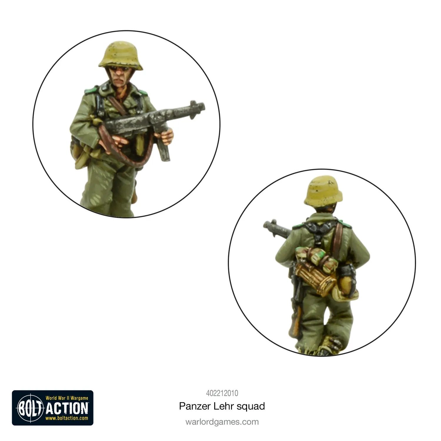 Bolt Action Panzer Lehr Squad figurines infanterie x10
