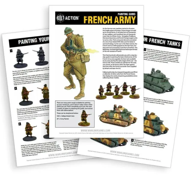 Bolt Action French painting guide guide de peinture numérique PDF