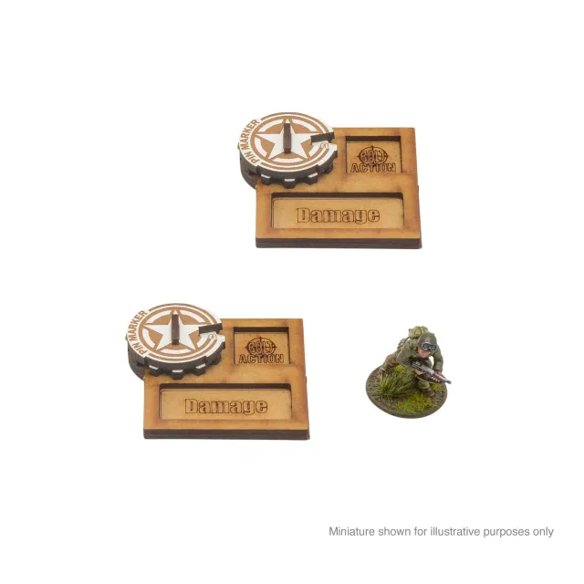 Bolt Action Vehicle Pin Markers USA marqueurs lot de 2 MDF