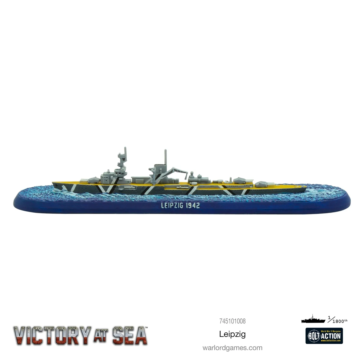 Victory at Sea Leipzig croiseur léger résine métal
