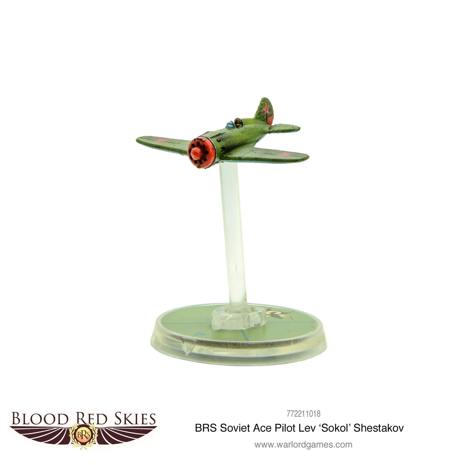Warlord Games Blood Red Skies I-16 Shestakov avion Ace résine