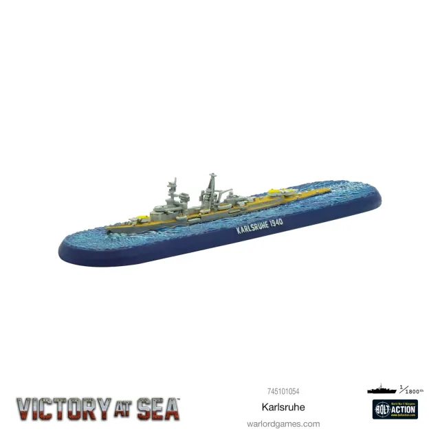 Bolt Action Victory at Sea Karlsruhe navire miniature Kriegsmarine
