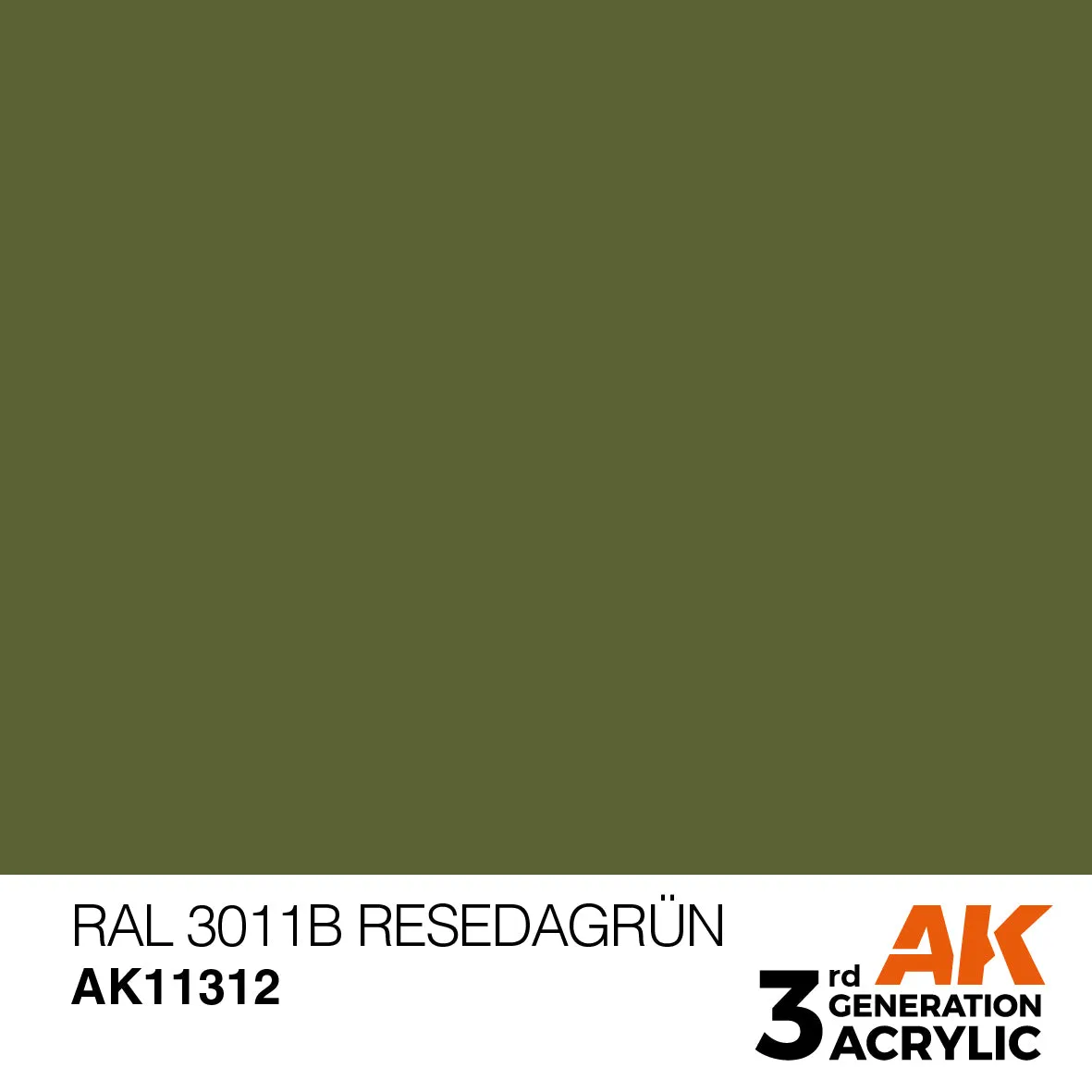 AK Interactive 3Gen RAL 6011B Resedagrün peinture 17ml