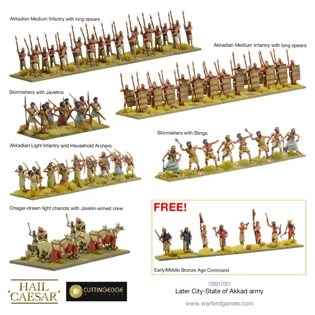 Bolt Action Hail Caesar Later City State of Akkad armée métal
