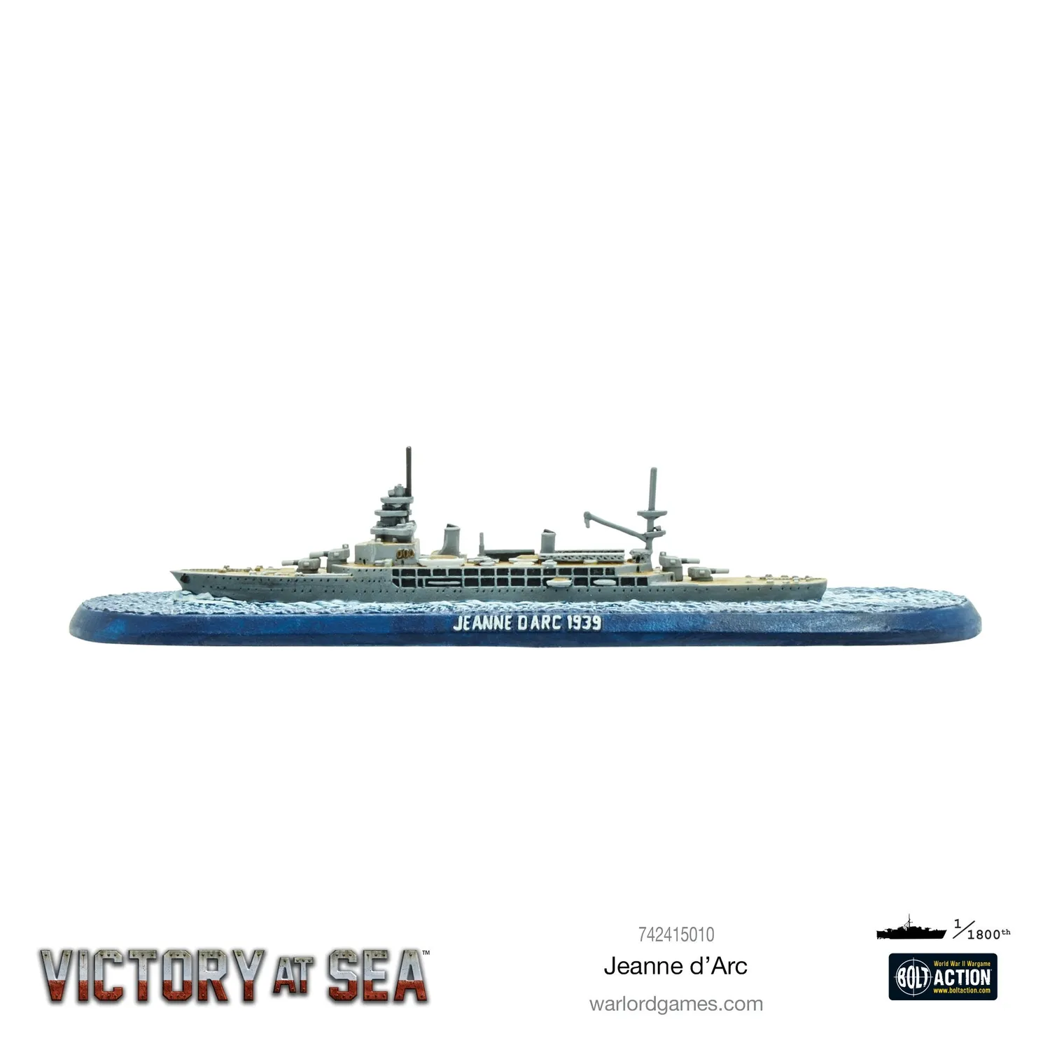 Bolt Action Victory at Sea Jeanne d’Arc croiseur français métal