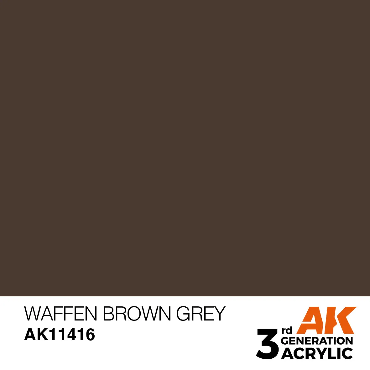AK Interactive 3Gen Acrylic Waffen Brown Grey peinture acrylique