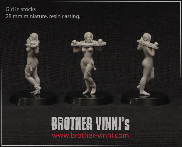Brother Vinni Punishment Stocks figurine résine 28mm adultes