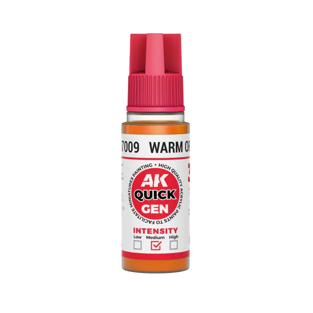 AK Interactive QuickGen WARM ORANGE peinture orange 18 ml contrastée
