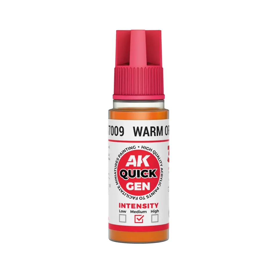 AK Interactive QuickGen WARM ORANGE peinture orange 18 ml contrastée