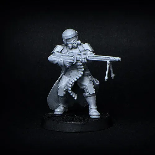 Brother Vinni Veteran Chaingunner figurine 28mm mitrailleur