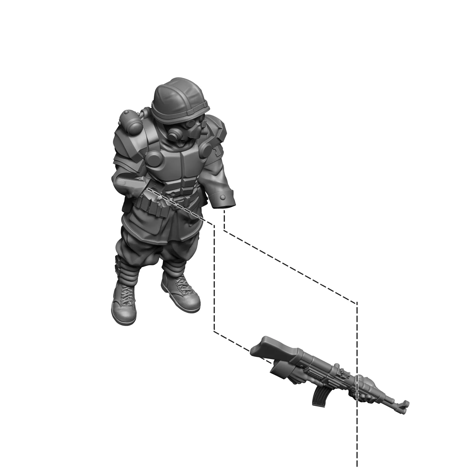 Bolt Action Konflikt ’47 Totenrotte platoon commander & bodyguard figurines résine