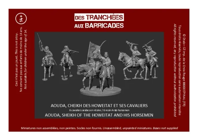 Des Tranchées aux Barricades Aouda Howeitat cavaliers figurines 28mm