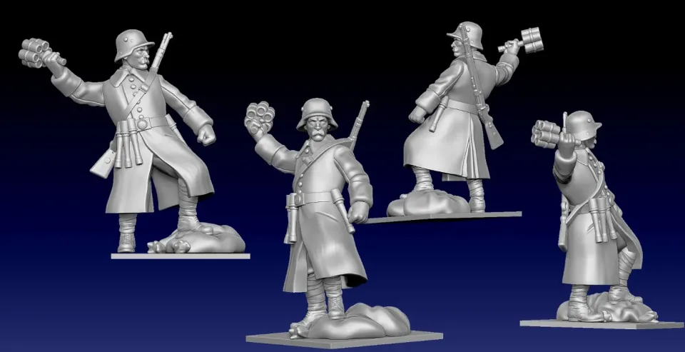 Des Tranchées aux Barricades Freikorps explosif fichier STL 28mm