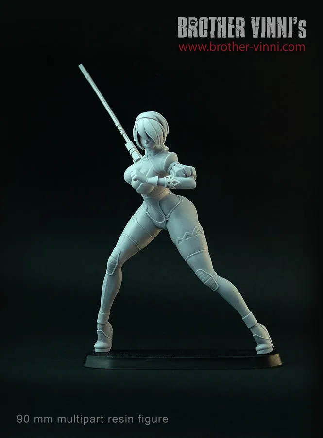 Brother Vinni Cyber Mercenary figurine résine 90 mm femme