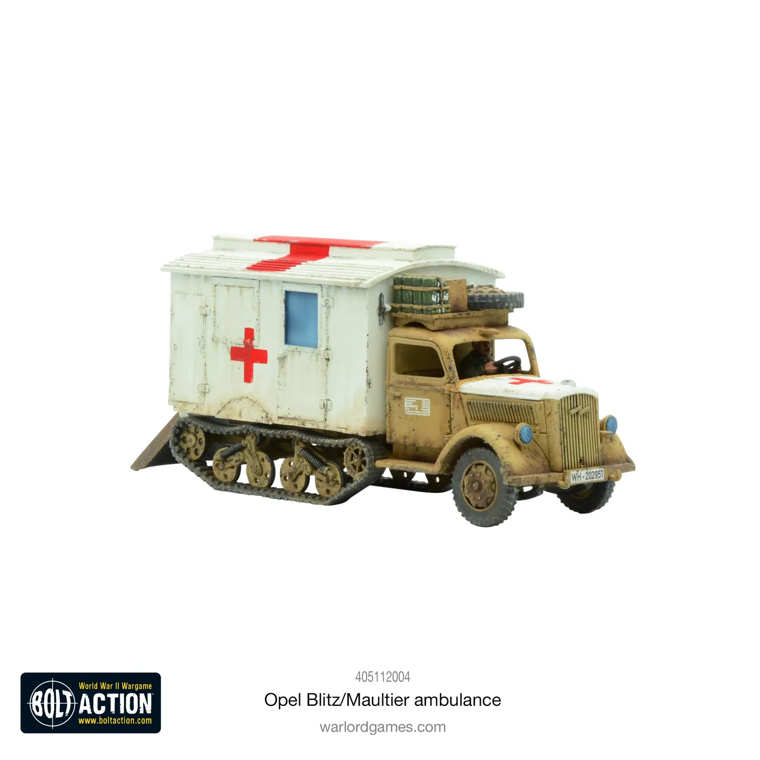 Bolt Action Opel Blitz/Maultier Ambulance véhicule ambulance allemand résine métal