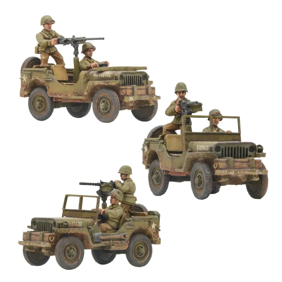 Bolt Action Go Everywhere US Jeep coffret 3 véhicules résine
