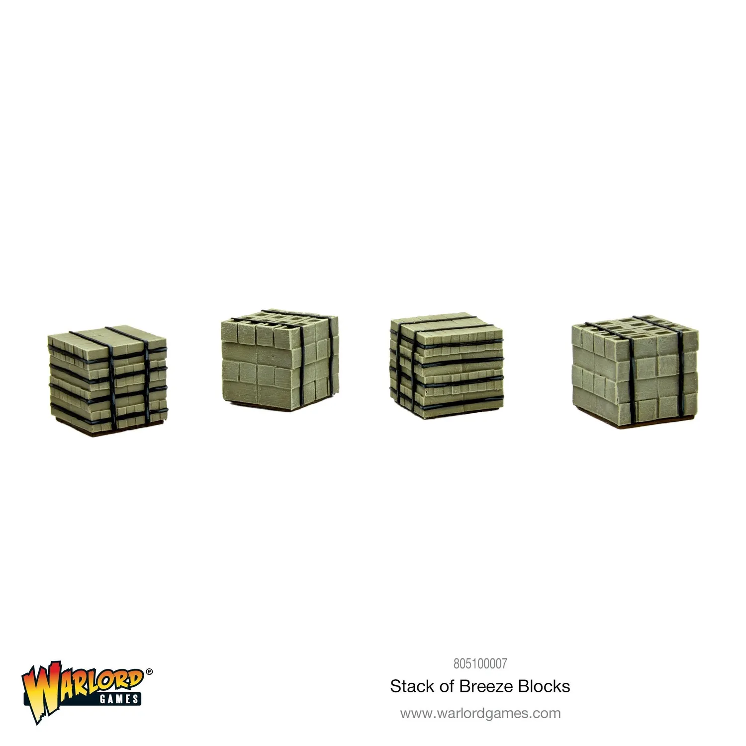 Judge Dredd Stacks of Breeze Blocks blocs béton résine x4 décor urbain