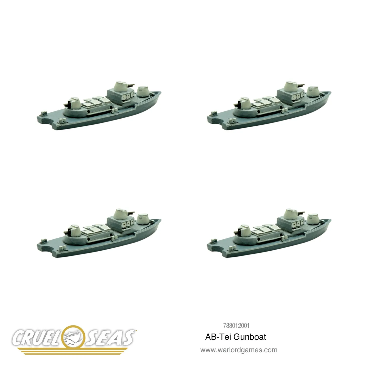 Warlord Cruel Seas AB-Tei Gunboat navire métal
