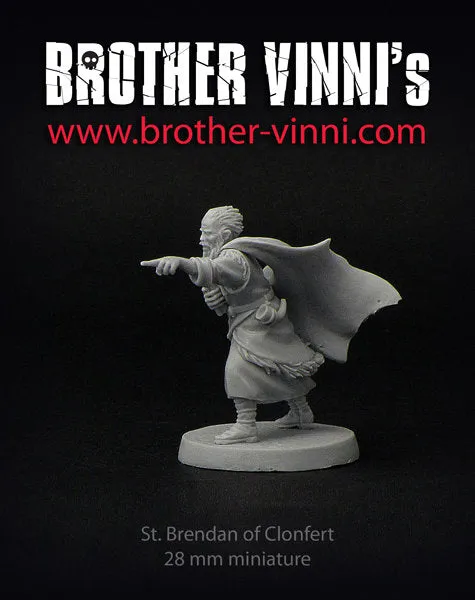 Brother Vinni Saint Brendan figurine résine 28mm SAGA