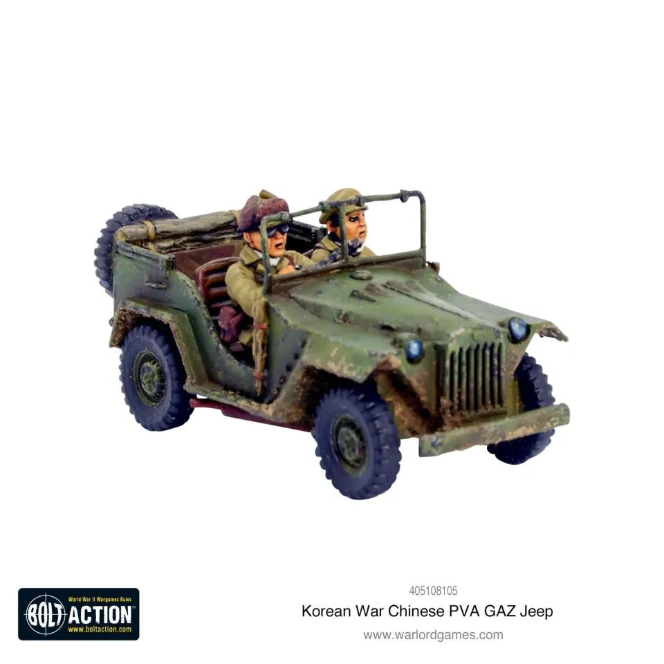 Bolt Action Korean War Jeep GAZ PVA chinois véhicule résine métal