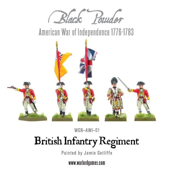 Bolt Action American War of Independence British Infantry Regiment figurines plastique