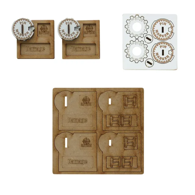 Bolt Action Bolt Action MDF Vehicle Pin Markers marqueurs véhicules 2 pièces