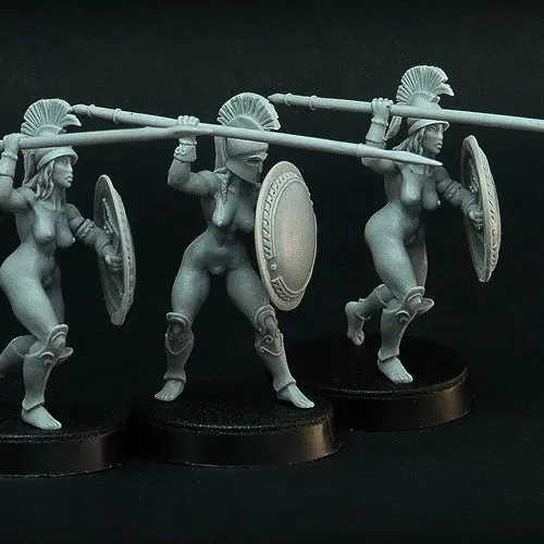 Brother Vinni Female Hoplites 2/4 figurines résine 28mm x5