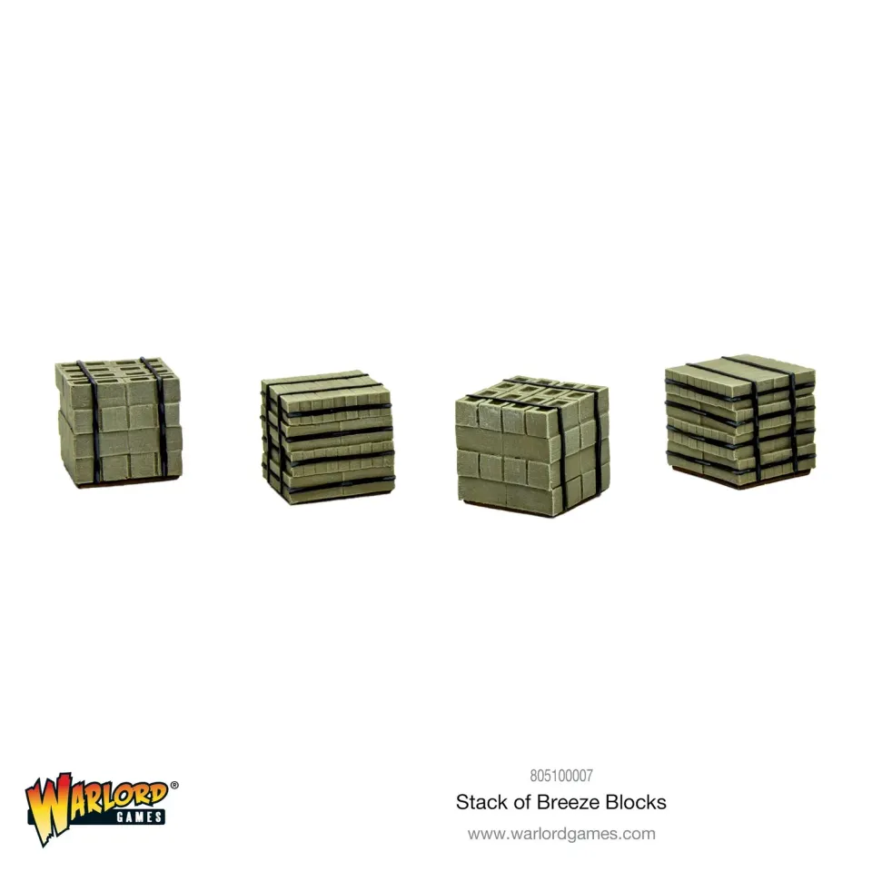 Judge Dredd Stacks of Breeze Blocks blocs béton résine x4 décor urbain