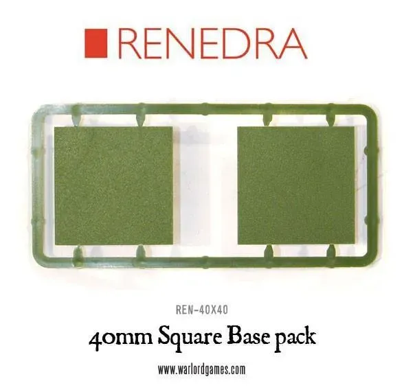 Renedra 40mm Square Base socles carrés 40 mm plastique