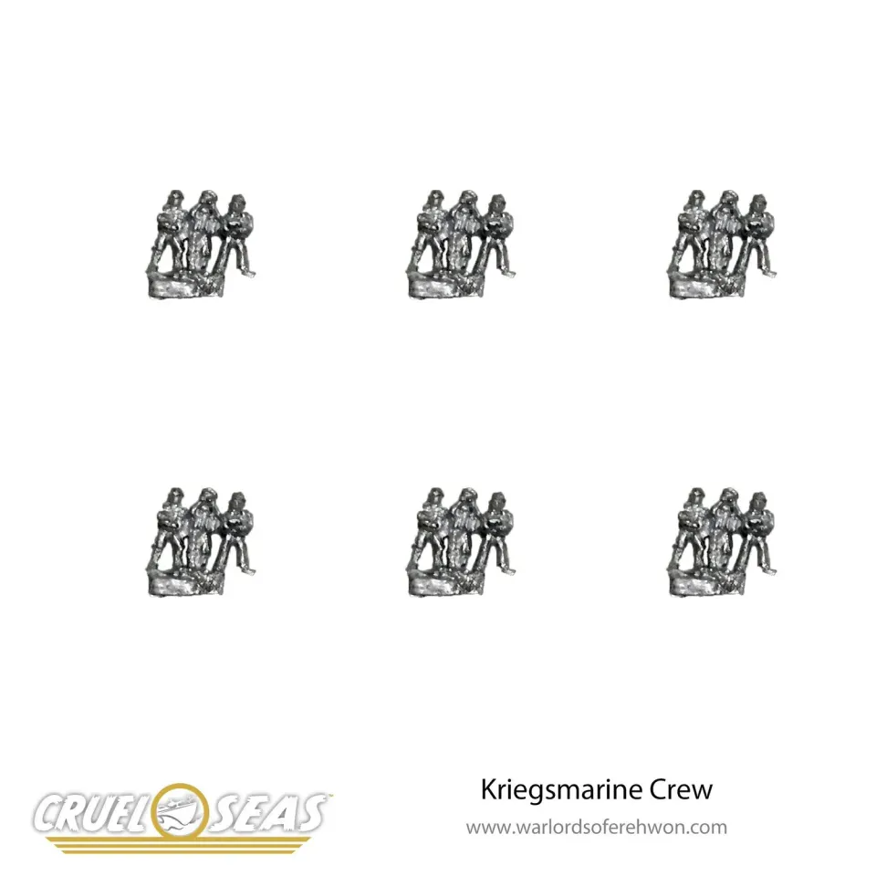 Bolt Action Cruel Seas Kriegsmarine Crew équipage métal 6 figurines