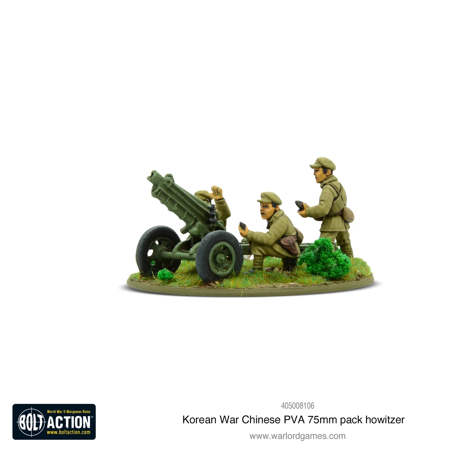 Bolt Action Corée PVA chinois obusier 75mm canon métal