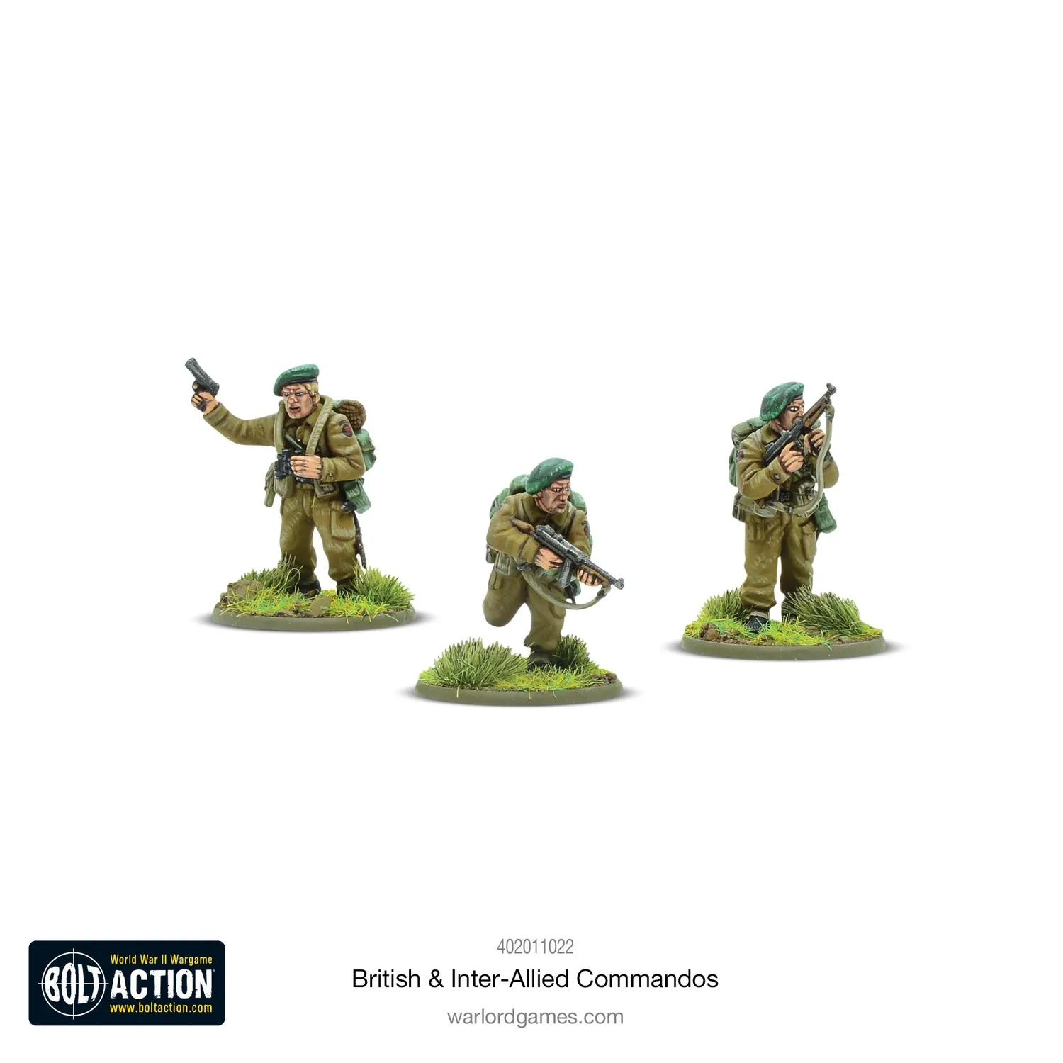 Bolt Action British & Inter-Allied Commandos figurines plastique 30 pièces
