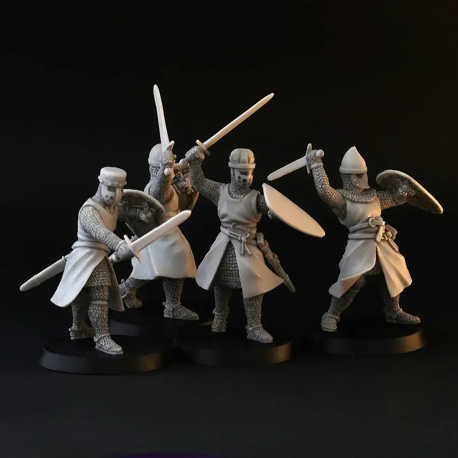 Brother Vinni XII Century Knights figurines résine 28mm x4 médiéval