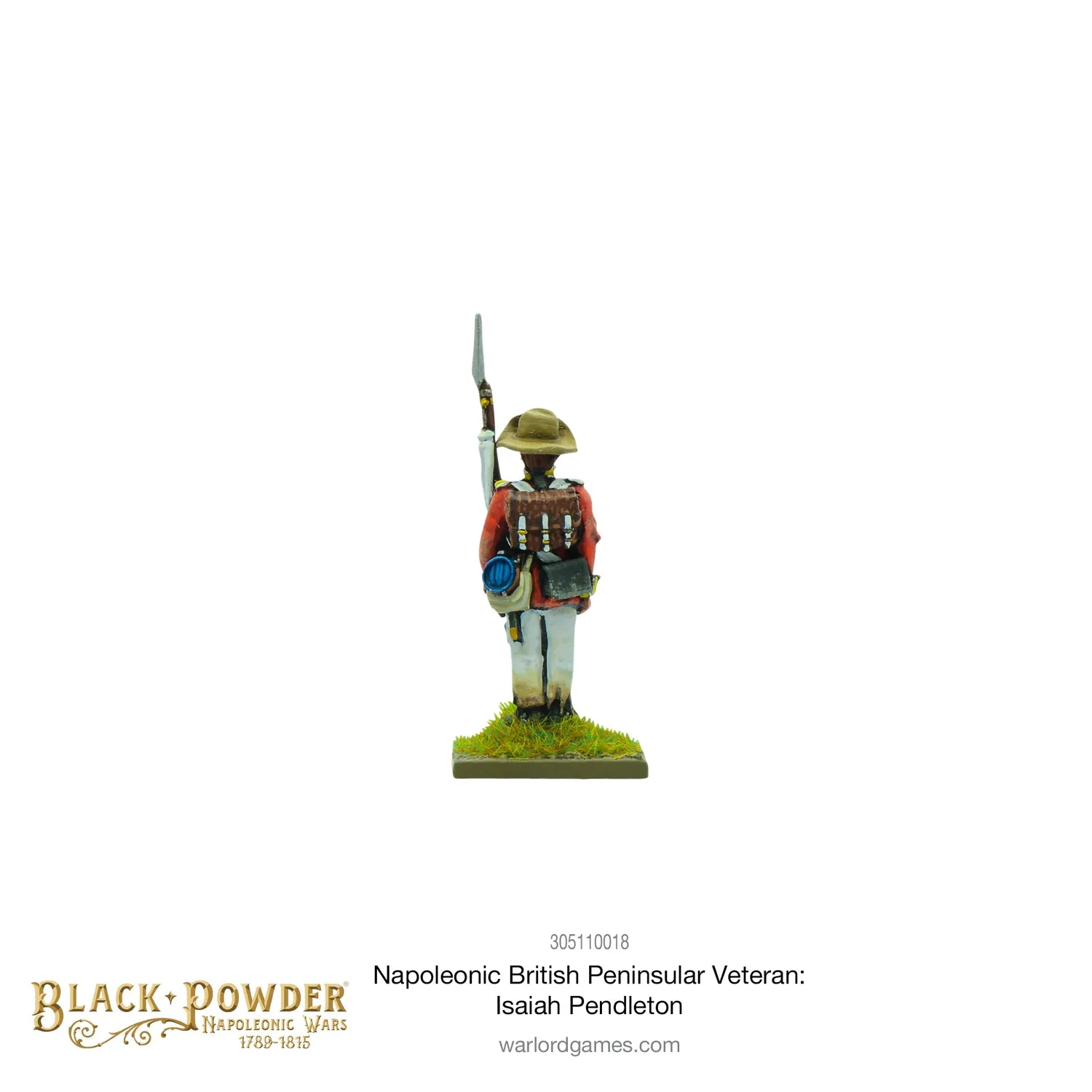Bolt Action Black Powder Napoleonic British Peninsular Veteran Isaiah Pendleton figurine résine