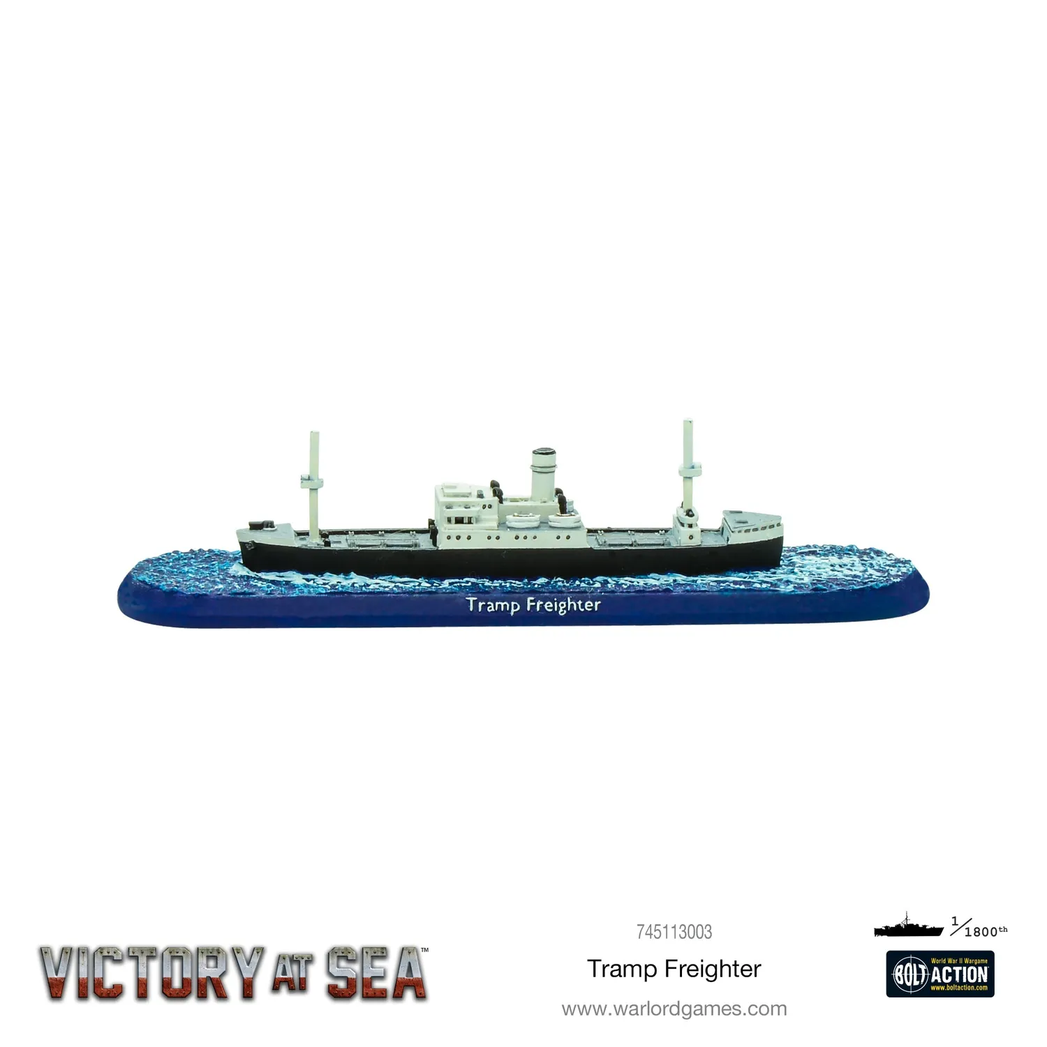 Warlord Games Victory at Sea Tramp Freighter navire résine convoy