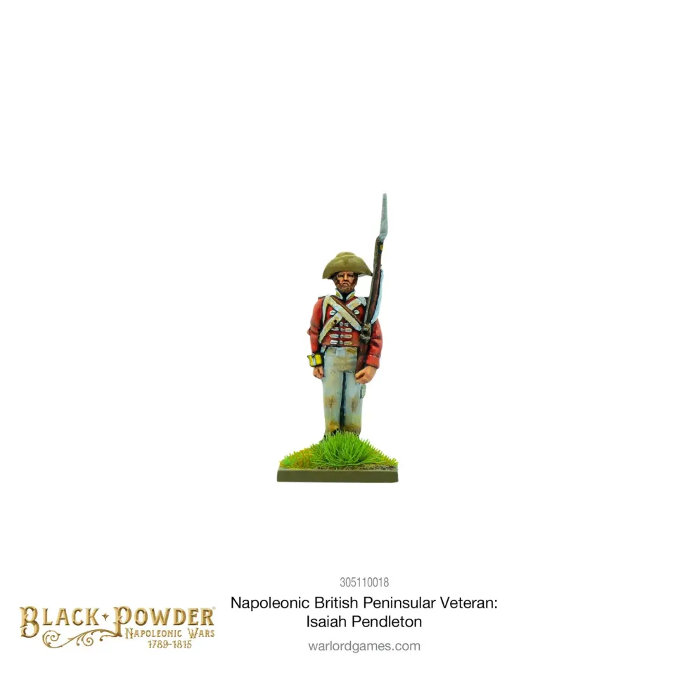 Bolt Action Black Powder Napoleonic British Peninsular Veteran Isaiah Pendleton figurine résine