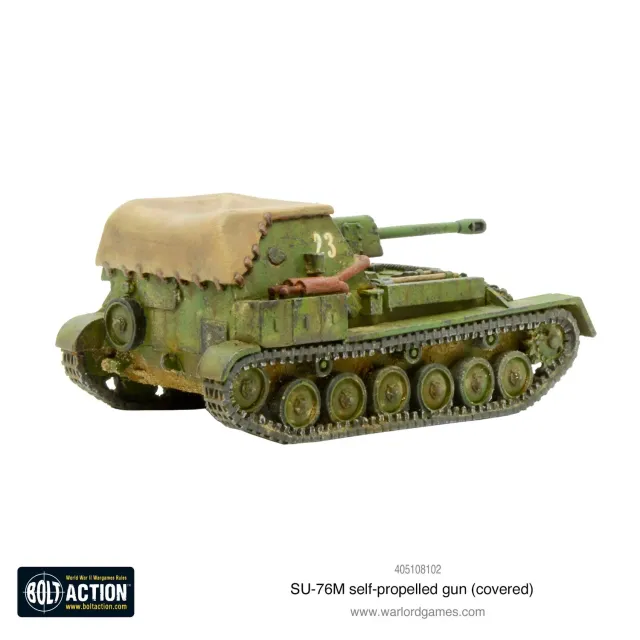 Warlord Games Bolt Action SU-76M bâché canon automoteur résine