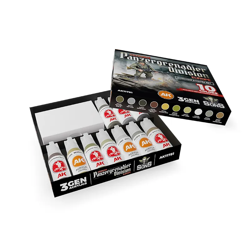 Des Tranchées aux Barricades Starter Panzergrenadier WW2 set peinture 10 couleurs