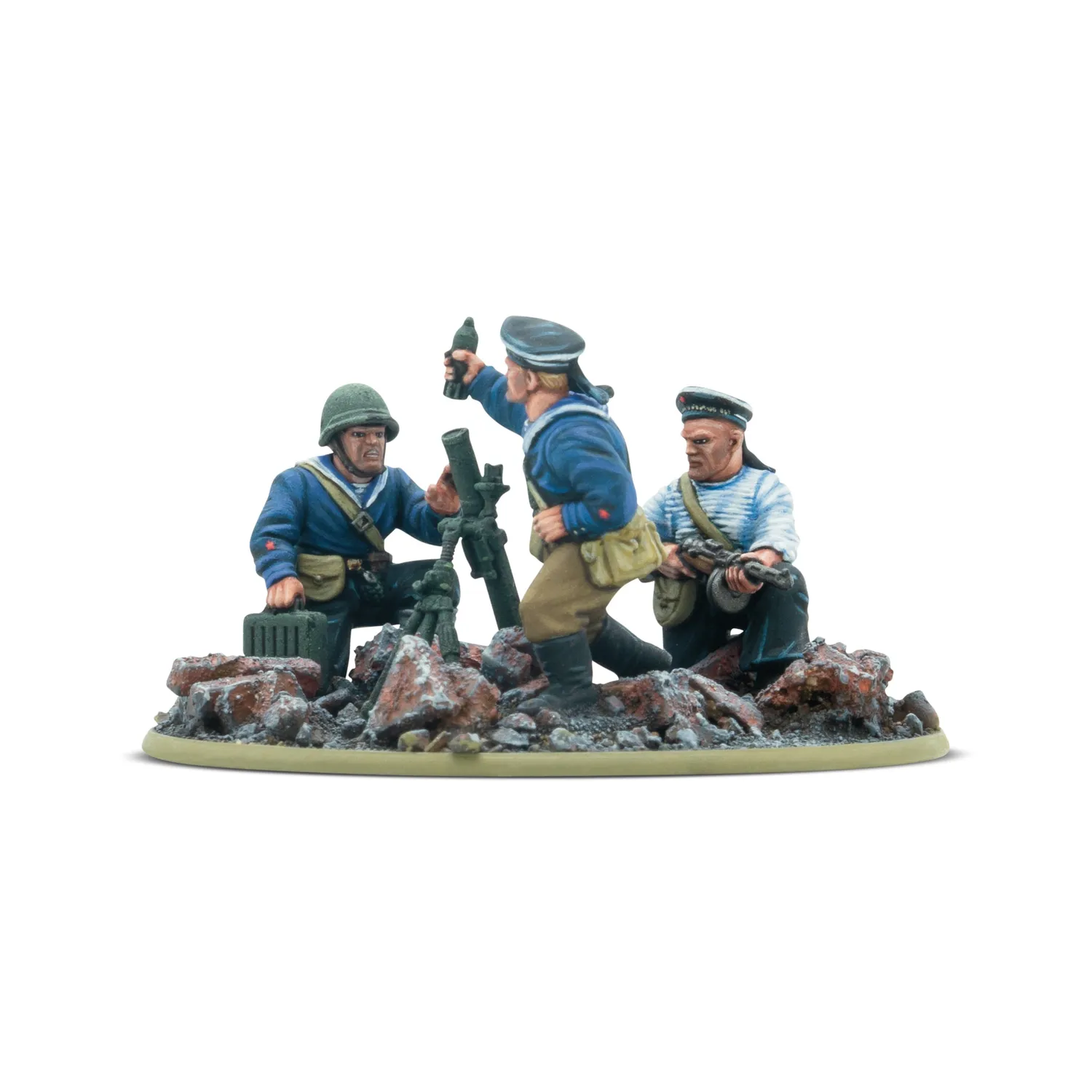 Bolt Action Soviet Naval Brigade Medium Mortar Team figurines métal