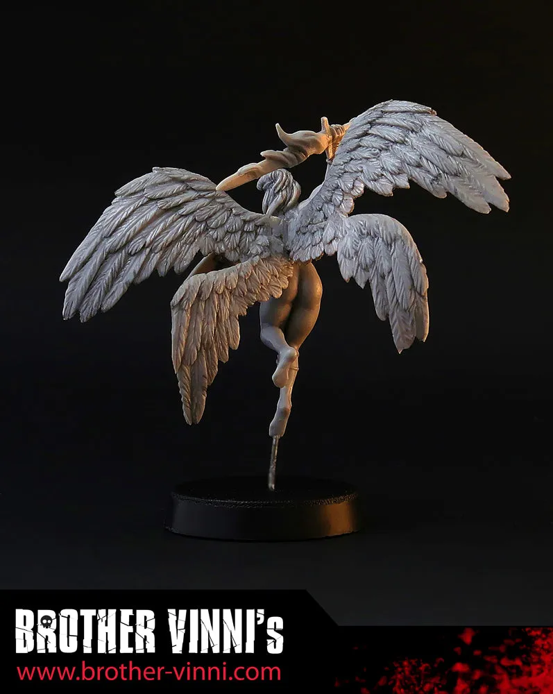 Brother Vinni Angel Girl miniature résine 28mm épée feu