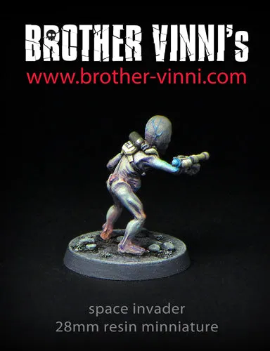 Brother Vinni Space Invader figurine résine 25 mm alien