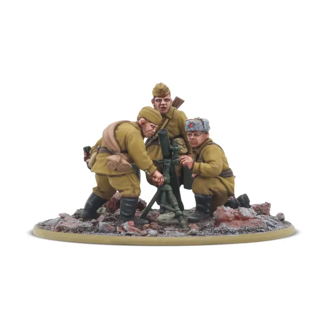 Bolt Action Soviet Army Medium Mortar Team figurines mortier