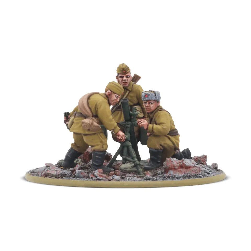 Bolt Action Soviet Army Medium Mortar Team figurines mortier