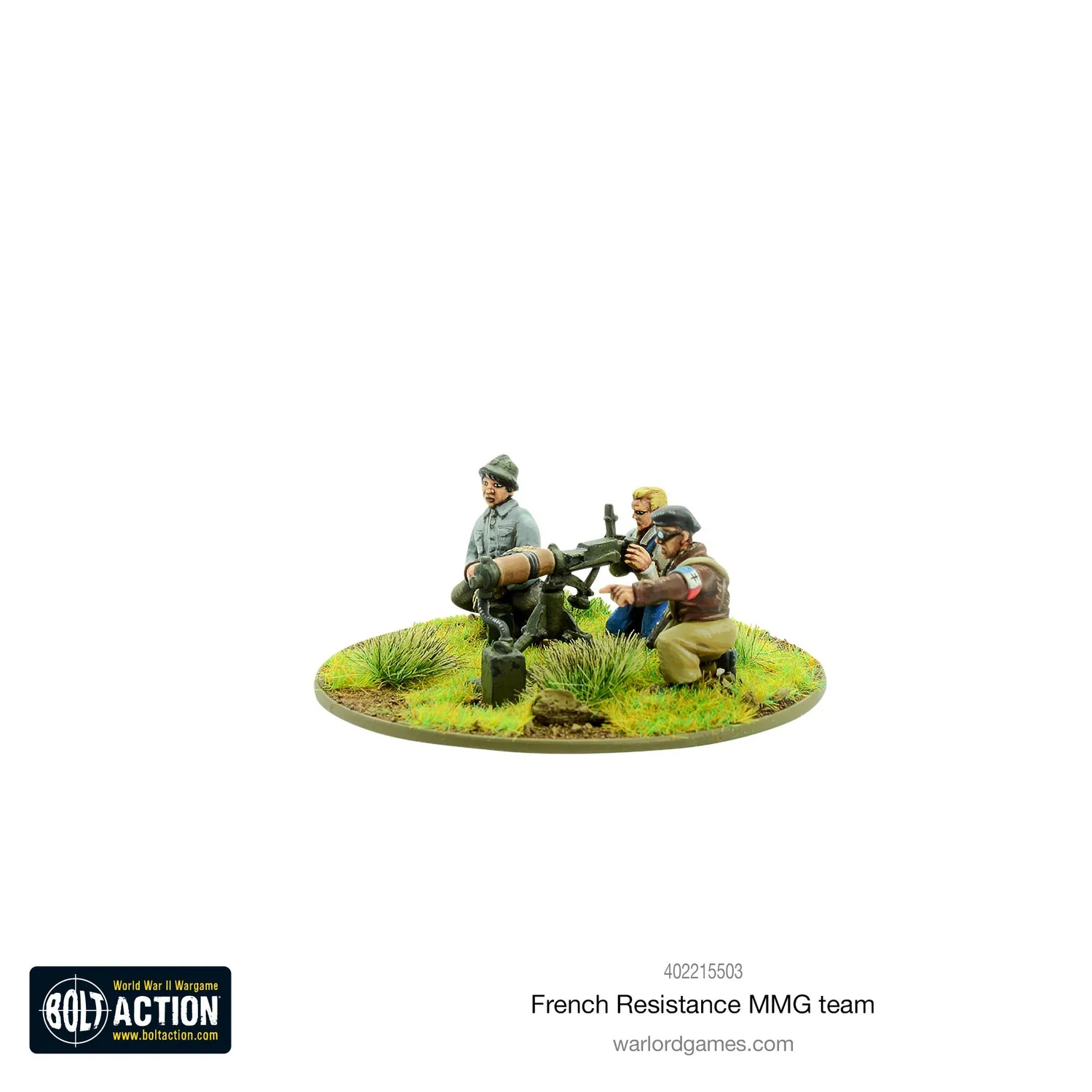Bolt Action French Resistance équipe MMG métal