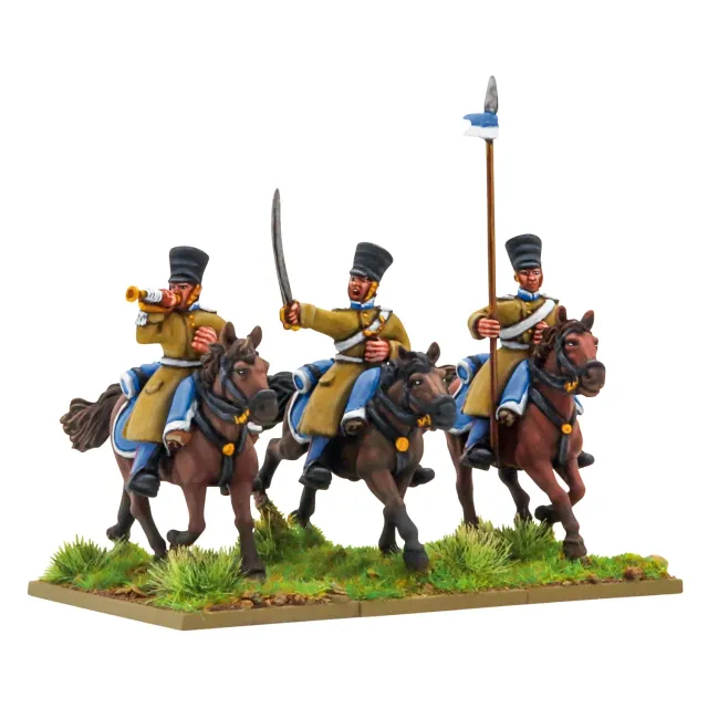 Black Powder Crimean War Russian Hussars command figurines métal 3 montées