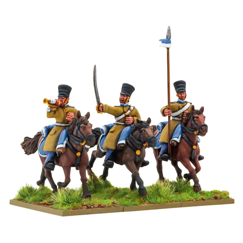 Black Powder Crimean War Russian Hussars command figurines métal 3 montées