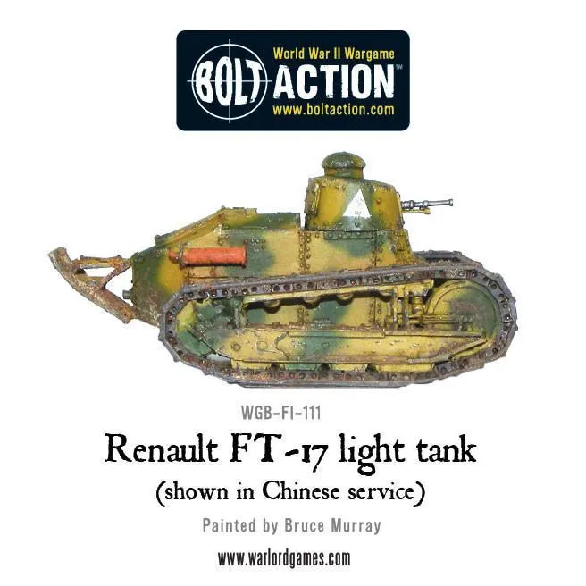 Warlord Games Bolt Action Renault FT-17 char miniature 1/56