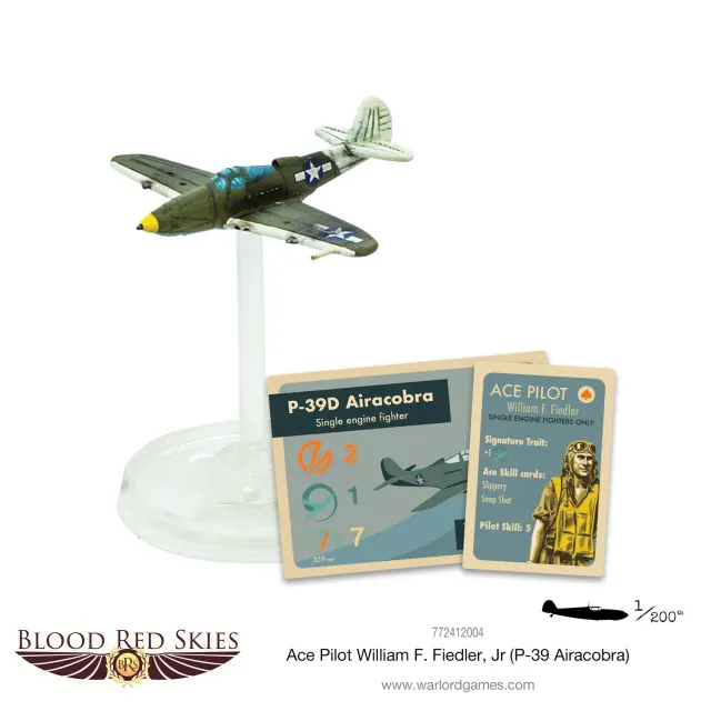 Bolt Action Blood Red Skies William F. Fiedler Jr avion résine 1